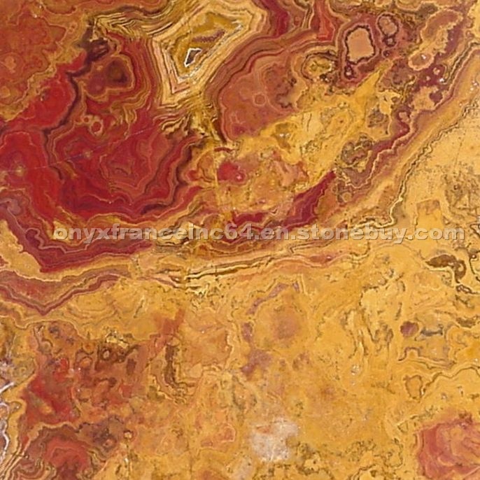 Multicolor Red - Gold Onyx