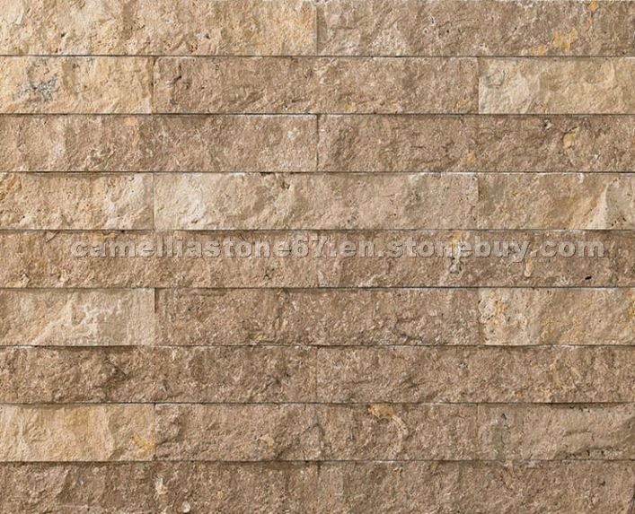 Noce Travertine Split Faced Wall Pavers