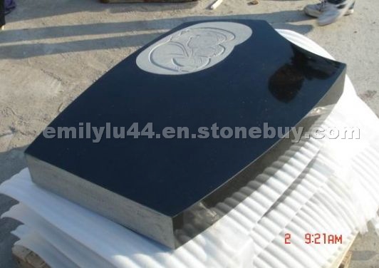 European Black Granite Tombstone
