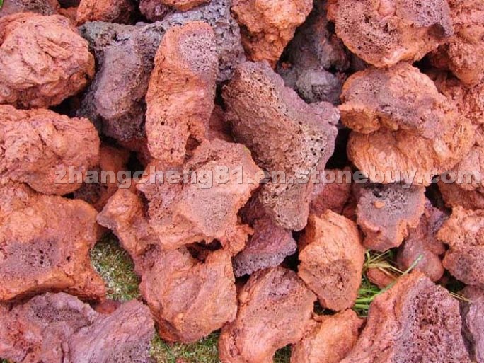Red lava rock(lava stone,volcanic stone)