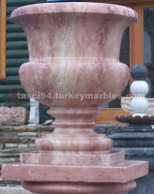 Pink Travertine Pot