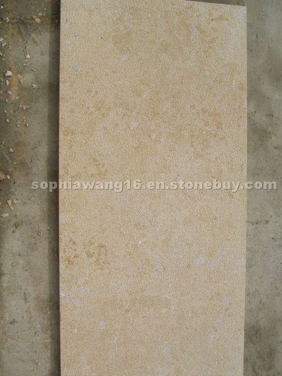 Yellow/beige limestone Bush hammered