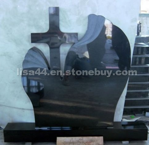 black gravestone