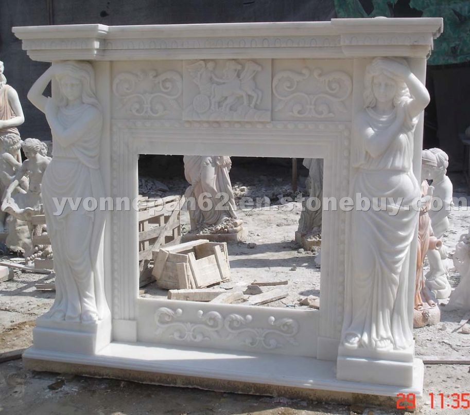 White Marble Fireplace