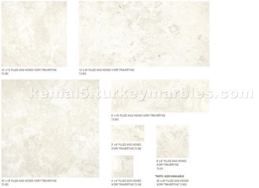 Honed and Filled Ivory Travertine