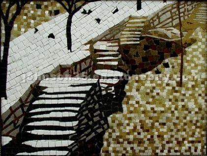 beautiful mosaic pattern of glass mosaic