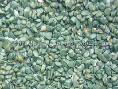 green pebble stone