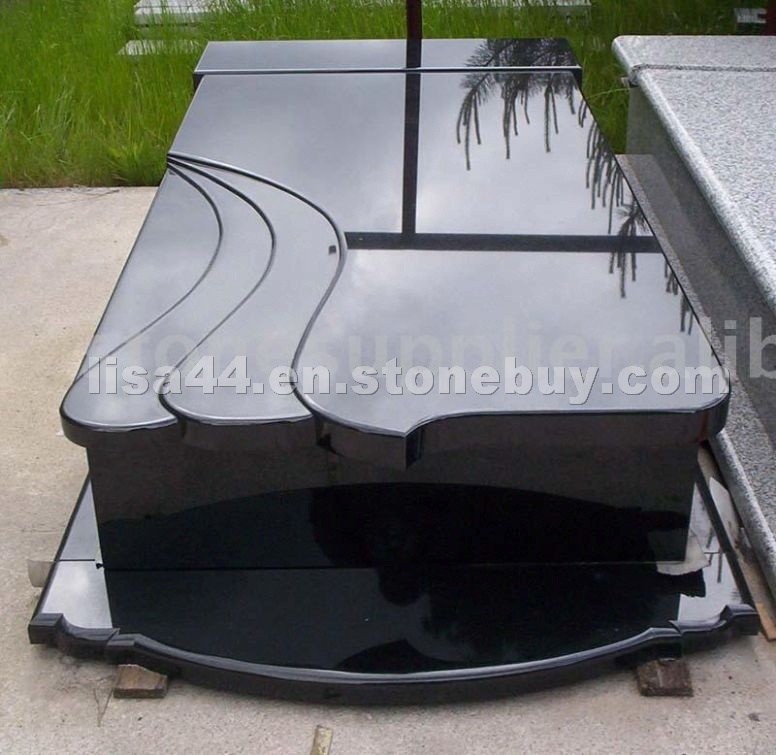 shanxi black granite tombstone