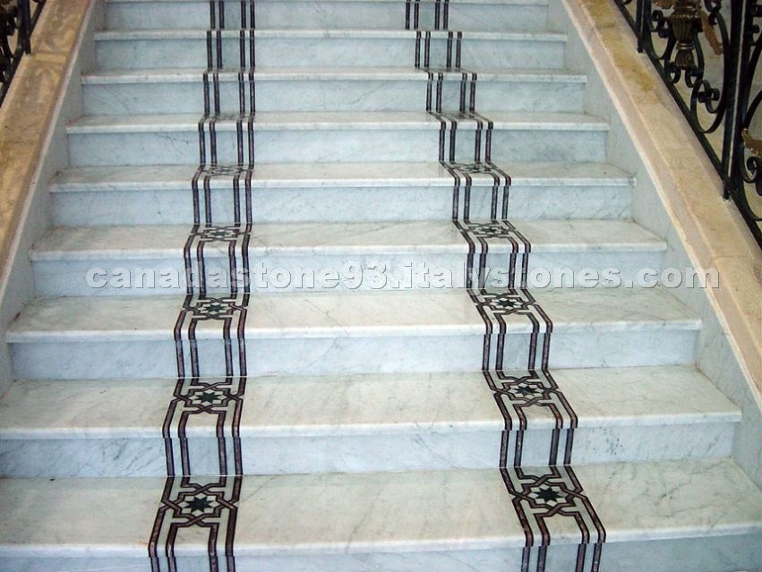 Stairs in Carrara Marble