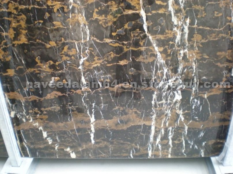 Black and Gold marble slab