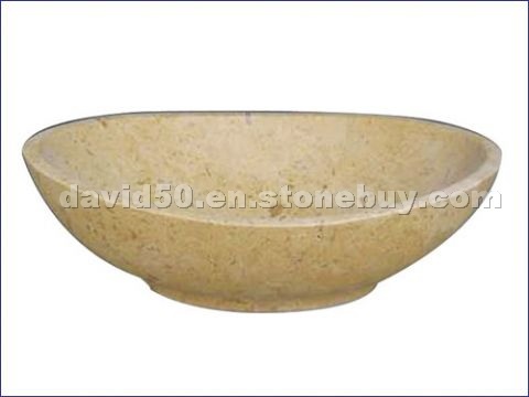 Yellow limestone basin