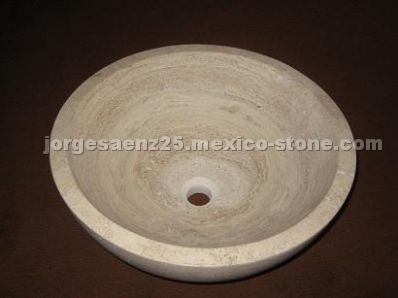 Travertine sink