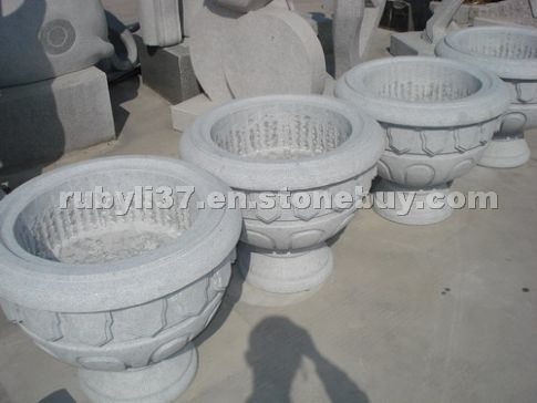 Granite flowerpot
