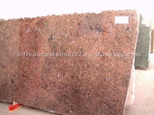 Rosso Paraiso granite slabs