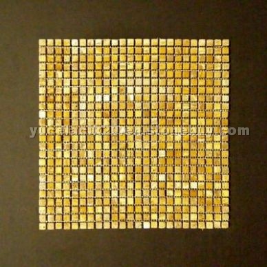 Byzantine Gold Travertine Tumbled Mosaic