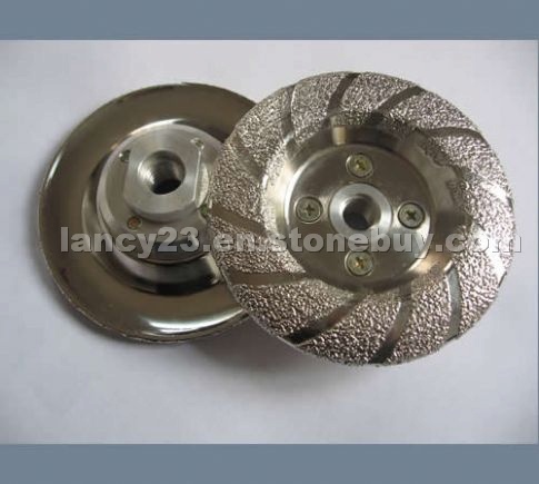 Vacuum brazed diamond grinding cup wheel Vacuum brazed diamond grinding cup wheel