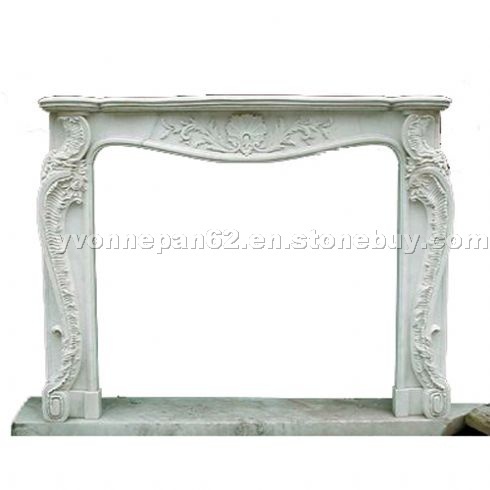 White Marble Fireplace
