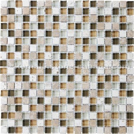 Bamboo glass stone blend mosaics