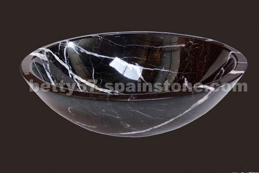 Nero Marquina Sink, black marble sink