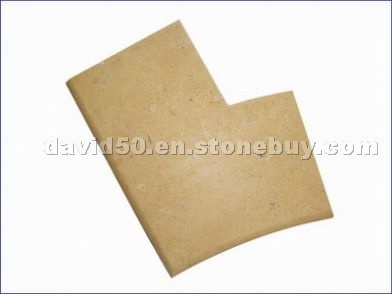 Yellow limestone swimming pool border
