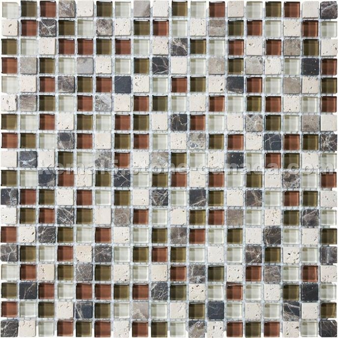 Cabernet glass stone blend mosaics
