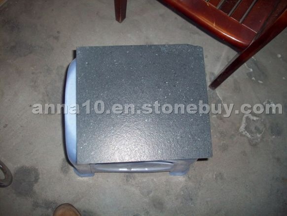 Black basalt leather finish