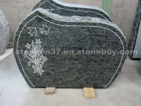 Green granite monument