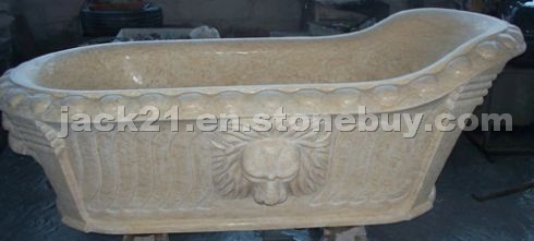 Marble carved solid bath tub