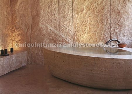 Travertine Bathtub