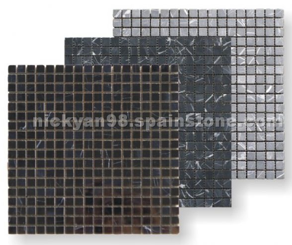 Square- Nero Marquina marble mosaic