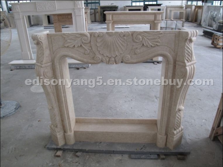 Stone Fireplace, Limestone Fireplace (YSF-009), St