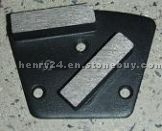 Metal bond plate for grinding concrete floor