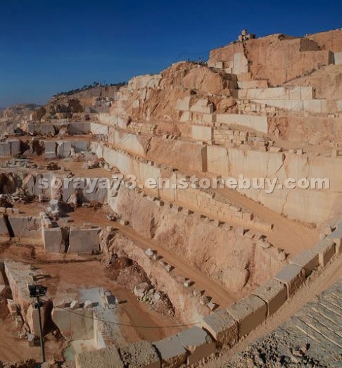Crema Marfil Quarry, Blocks