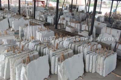 Pure white marble