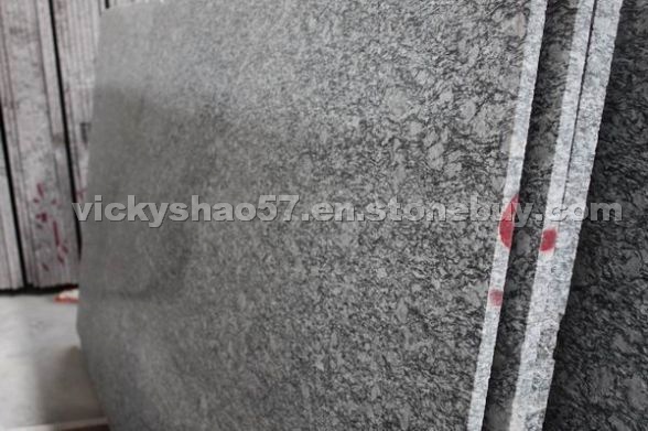 Wave white granite slabs