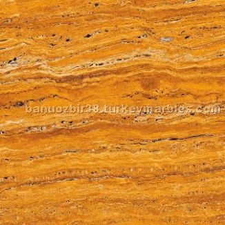 Lemon Yellow Travertine Vein Cut