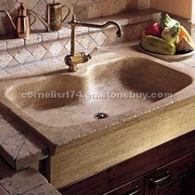 travertino chiaro sink