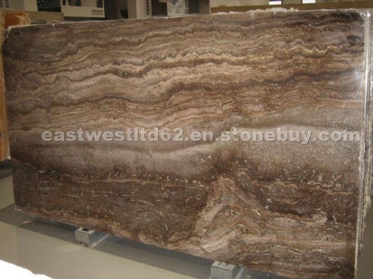 Travertino brown silver slabs