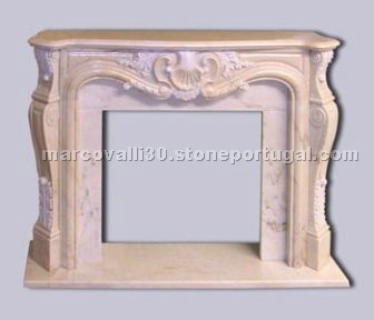 Pink Portugal Marble Fireplace