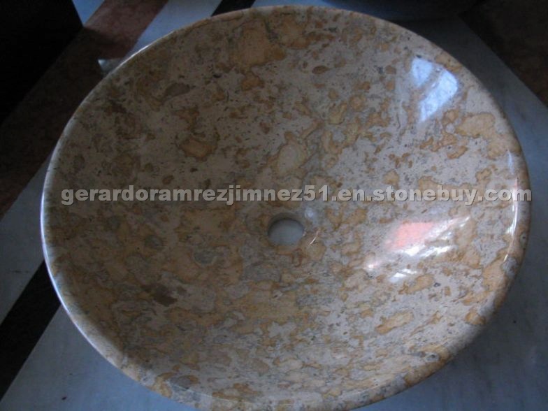 Amarillo Oro - Mexican Shell Stone Sink