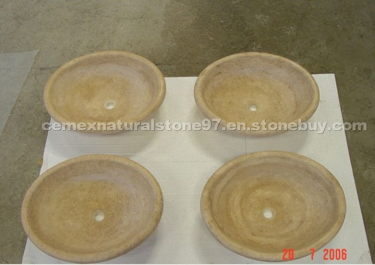 Classic Travertine Bowl