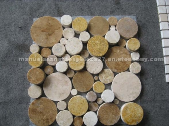 CIRCLE PATTERN TRAVERTINE