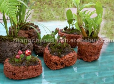 Volcanic Stone Flower Pot