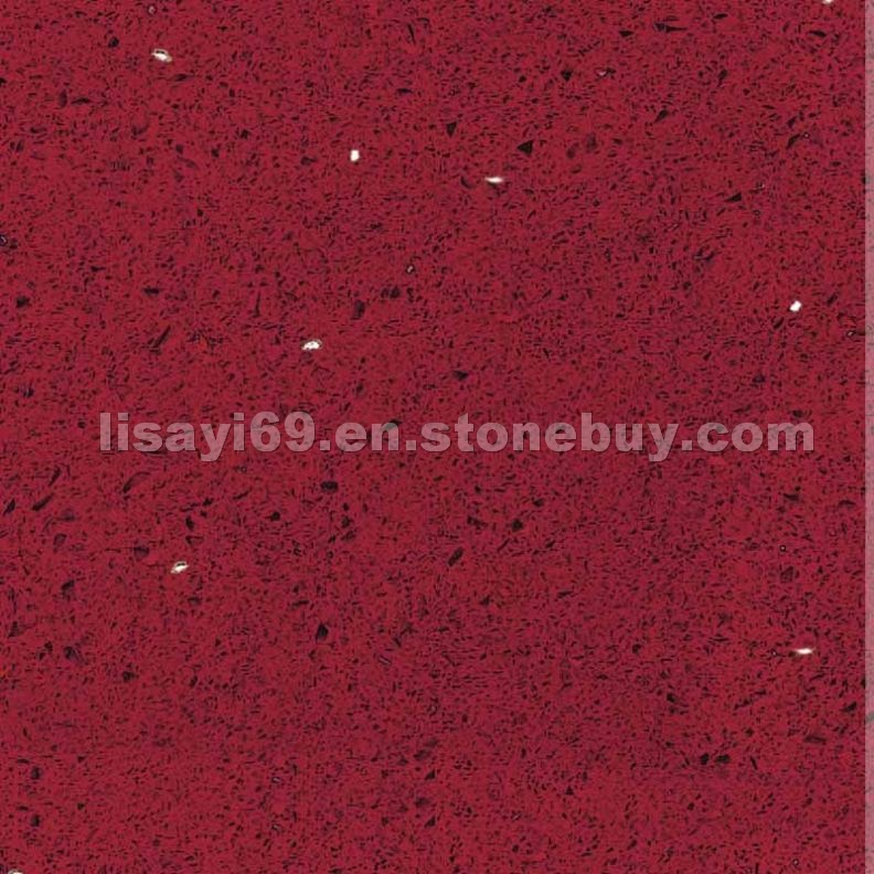 Diamond Red Color Quartz Stone