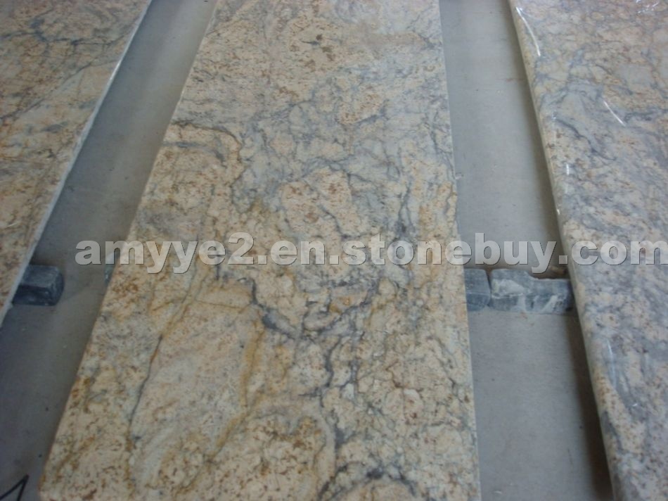 Giallo Diamond Flower granite prefabricated counte