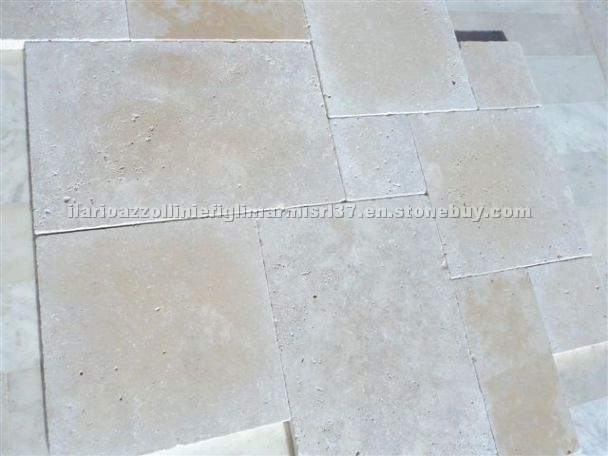 Travertine Navona Tumbled Opus Pattern
