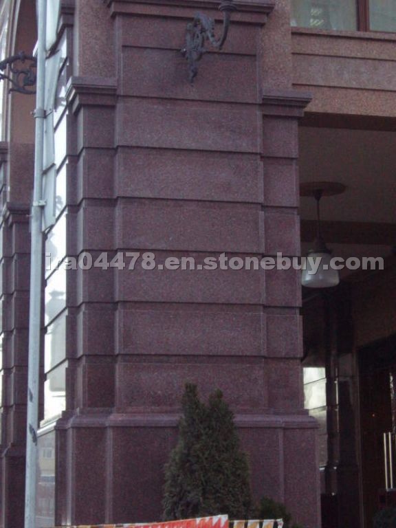 Rosso Carpazi Granite Facing the column