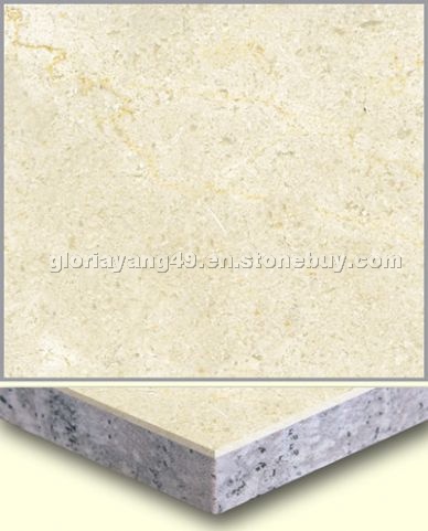 Crema Marfil composite with Granite tile