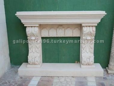 Fireplace travertine