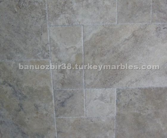 Silver Travertine Cross Cut